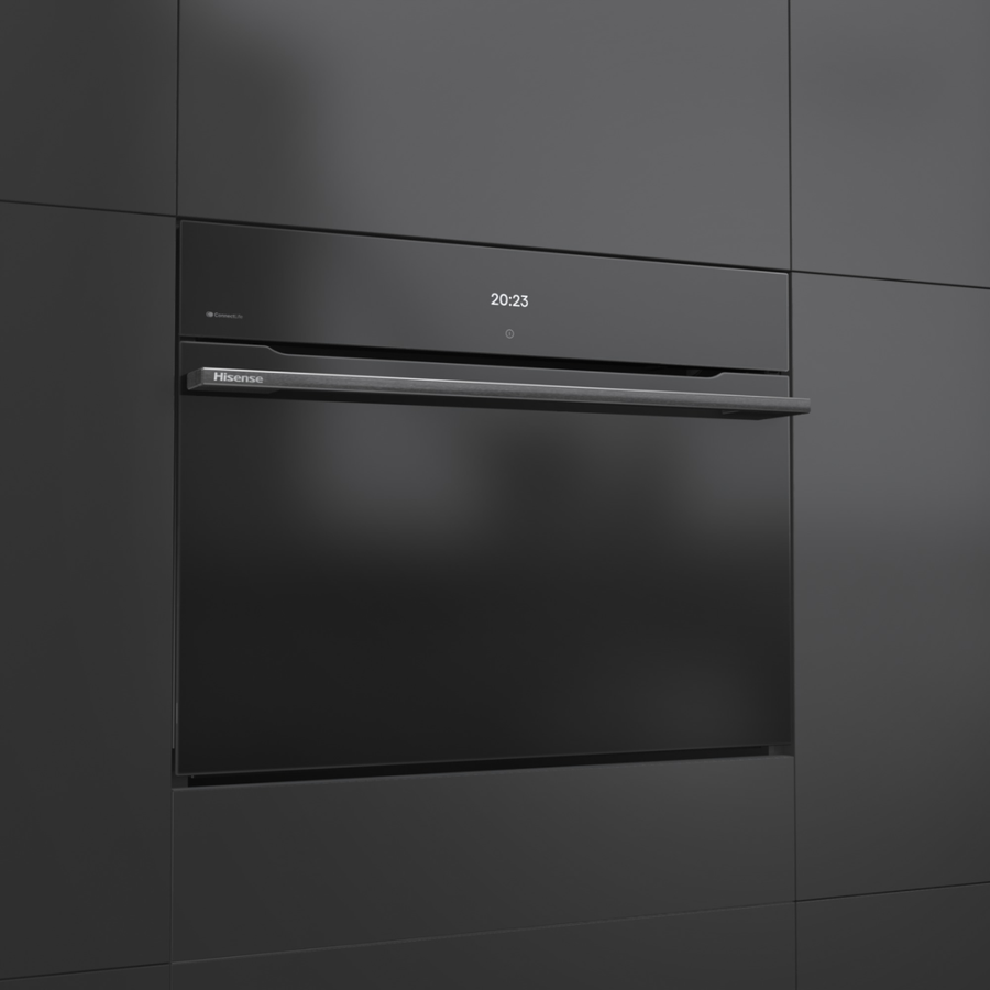 HISENSE BIM4AH8UKWF  Hi8 BlackLine Compact Electric Oven with Microwave – Jet Black