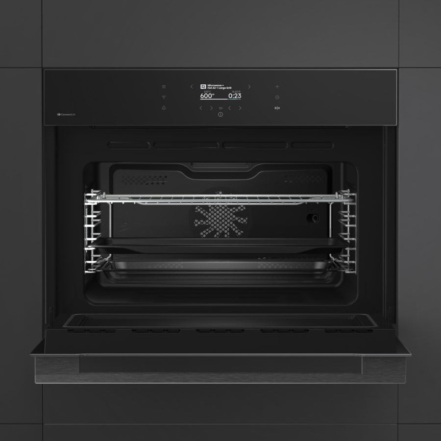 HISENSE BIM4AH8UKWF  Hi8 BlackLine Compact Electric Oven with Microwave – Jet Black