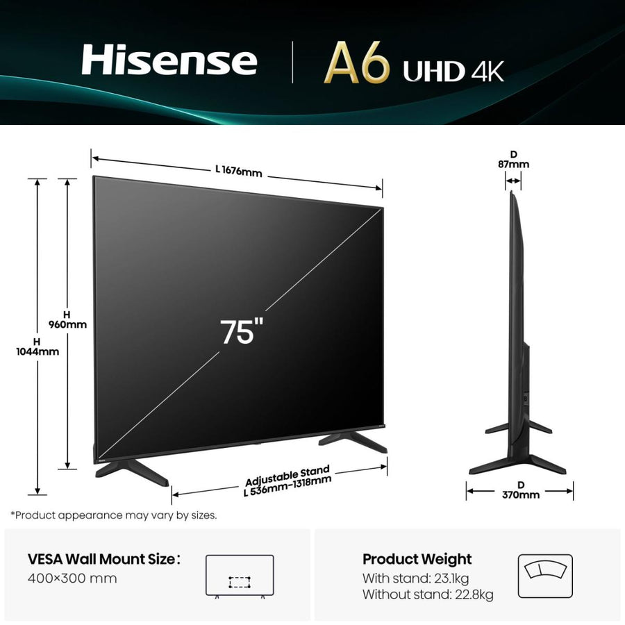 HISENSE 75A6QTUK 75