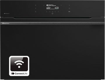 HISENSE BIM4AH8UKWF  Hi8 BlackLine Compact Electric Oven with Microwave – Jet Black