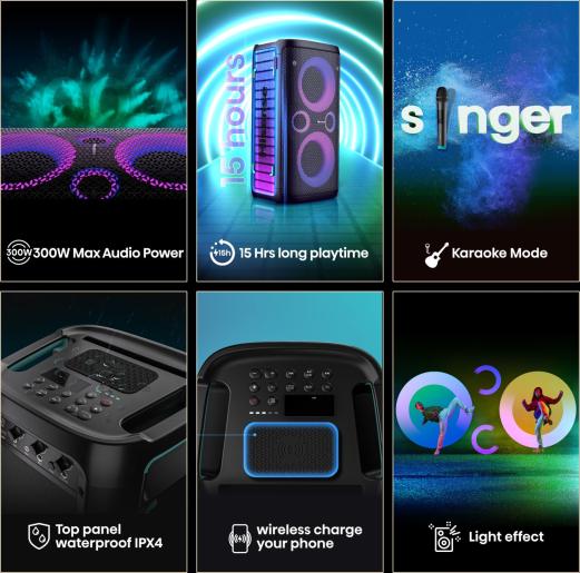 Hisense Party Storm - 300W Portable Party Speaker