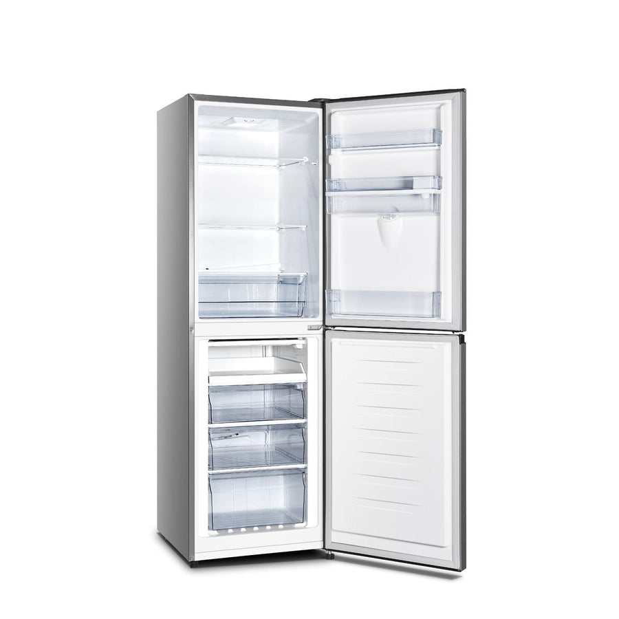 Fridgemaster MC55240DES 50/50 Fridge Freezer With Water Dispenser - Silver