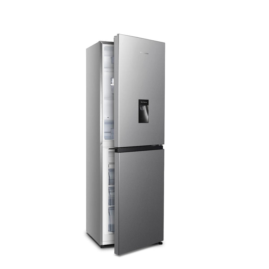 Fridgemaster MC55240DES 50/50 Fridge Freezer With Water Dispenser - Silver