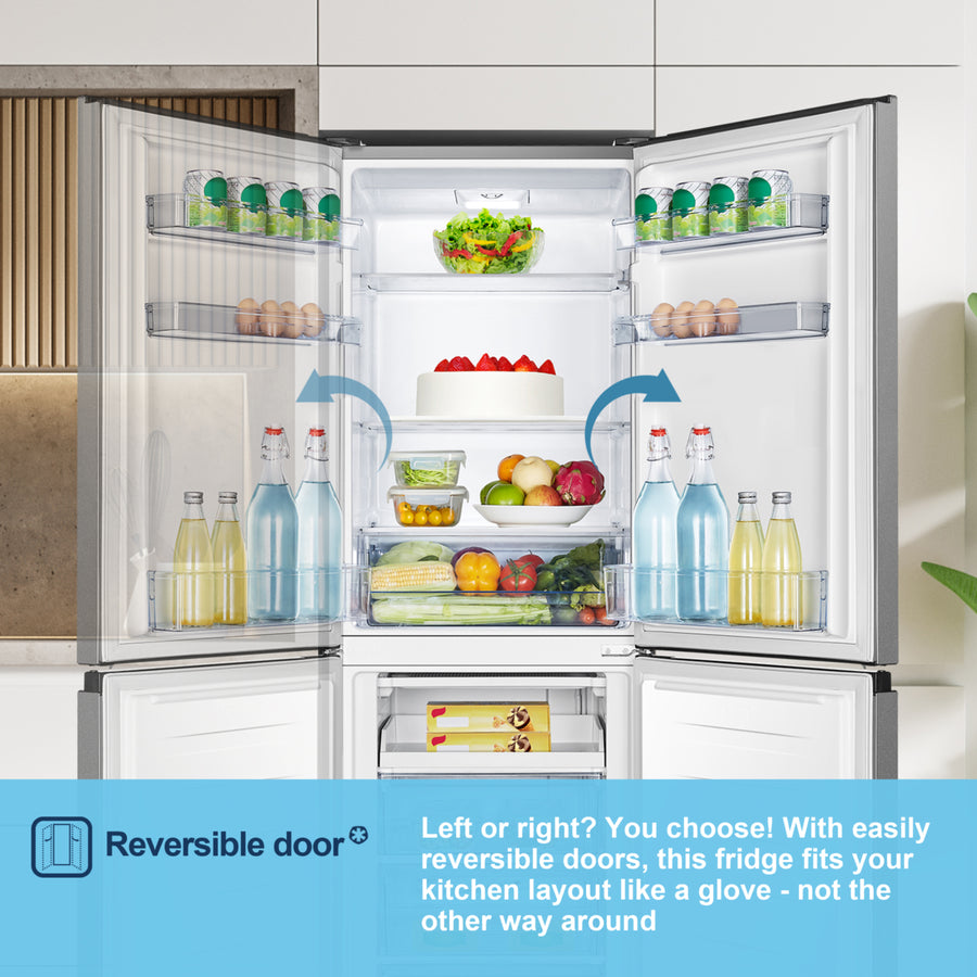 Fridgemaster MC55240ES 50/50 Fridge Freezer - Silver