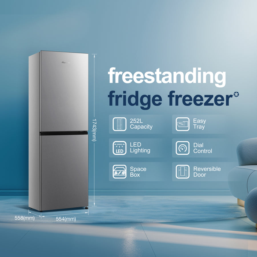 Fridgemaster MC55240ES 50/50 Fridge Freezer - Silver