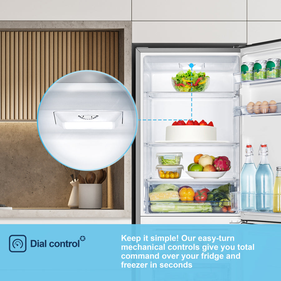 Fridgemaster MC55240ES 50/50 Fridge Freezer - Silver