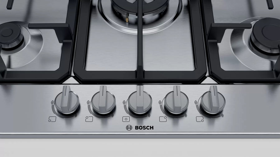 Bosch Series 4 PGQ7B5B90 75cm Gas Hob - Stainless Steel