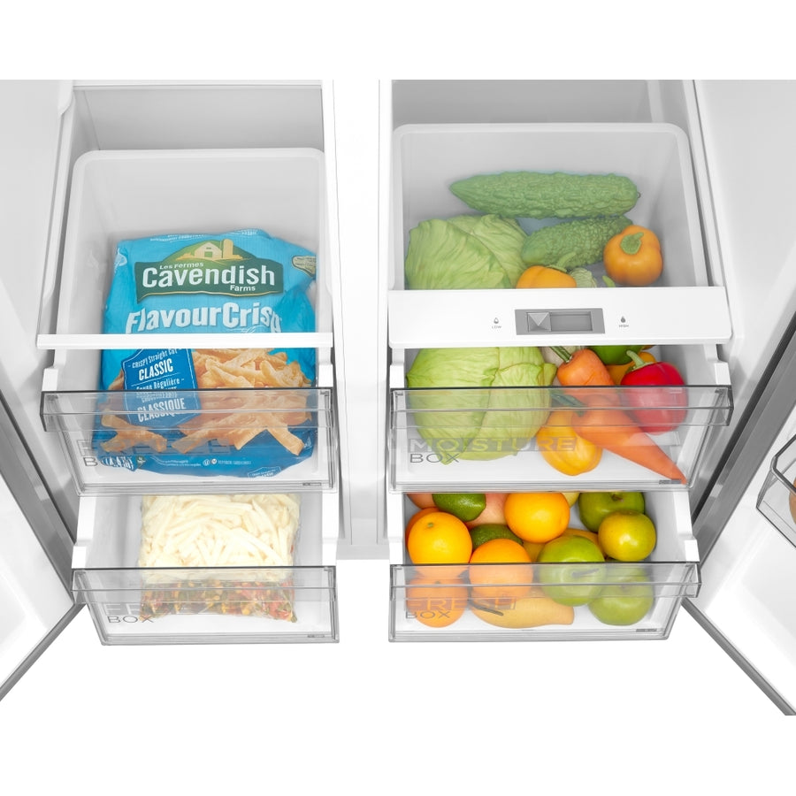 Midea MDRS619FIE46 American style fridge freezer - Stainless steel