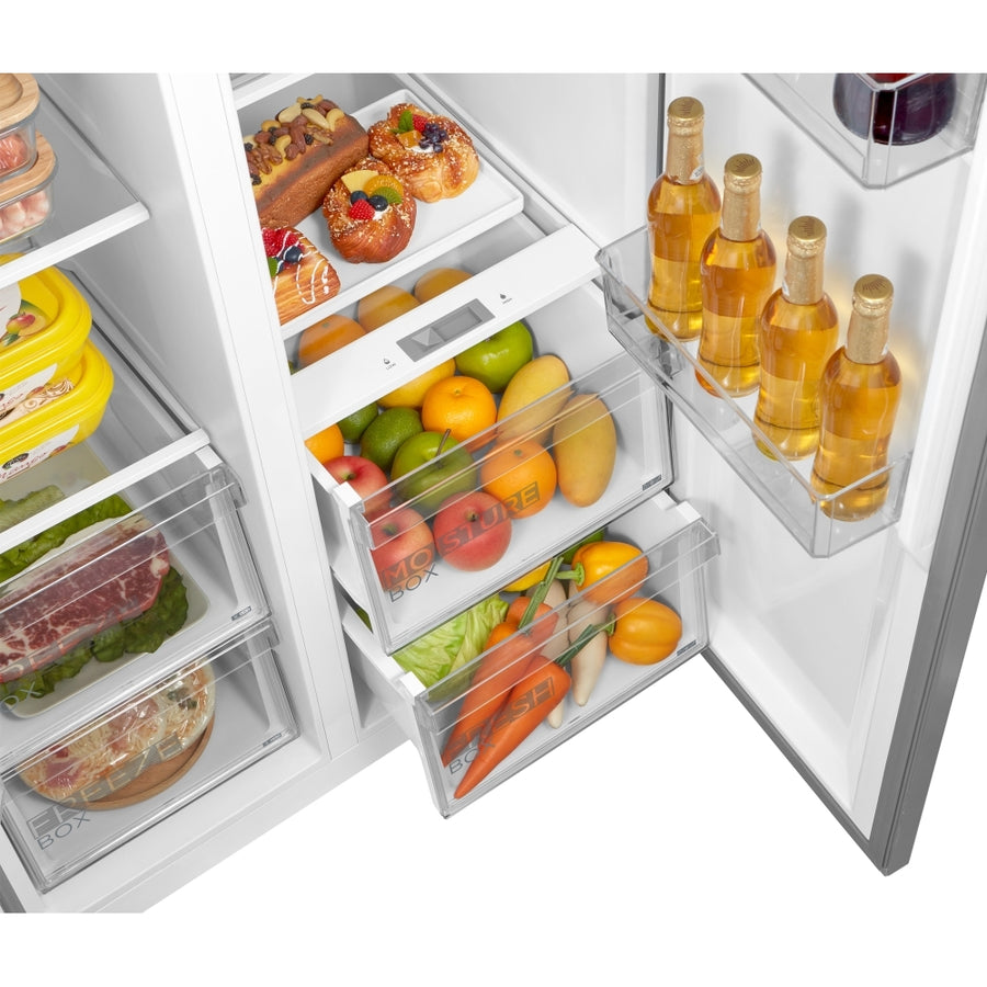 Midea MDRS619FIE46 American style fridge freezer - Stainless steel