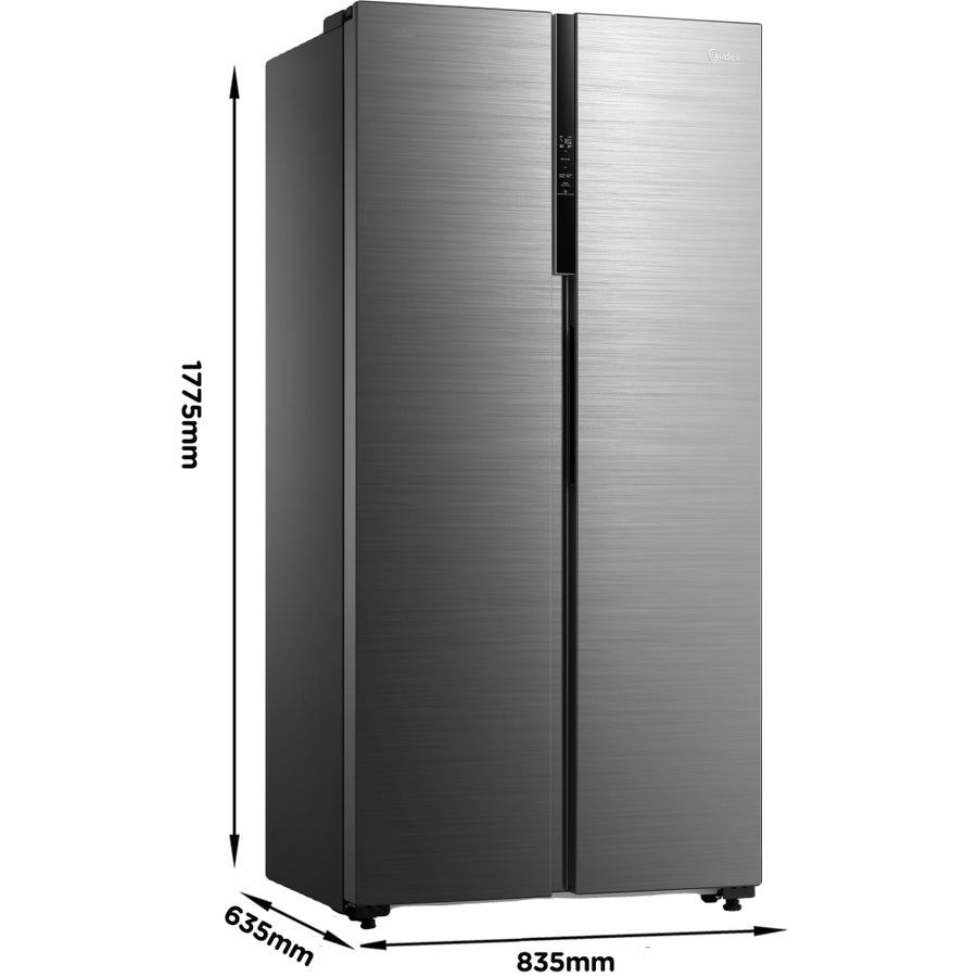 Midea MDRS619FIE46 American style fridge freezer - Stainless steel