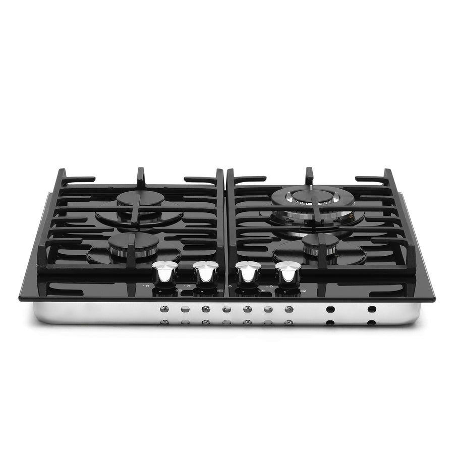 Montpellier MGH61BG 60cm Gas On Glass 4 Burner Gas Hob - [2-year parts & labour guarantee]