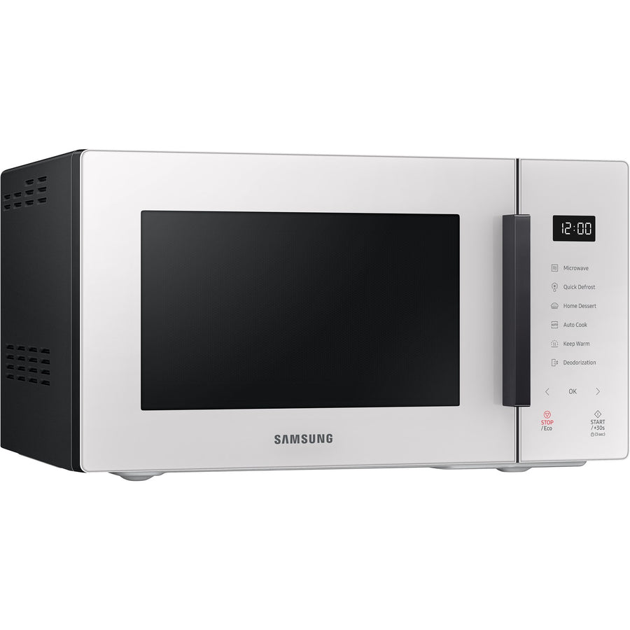 Samsung MS23T5018AE Glass Front 23 Litre Solo Microwave - Cotta White