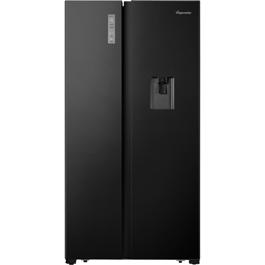 Fridgemaster MS91520DEB Side-by-side Non-plumbed American Fridge Freezer - Black