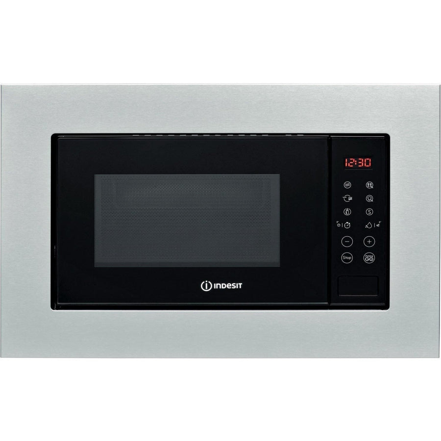 INDESIT MWI120GX 800W Built-in Microwave with Grill - Stainless Steel