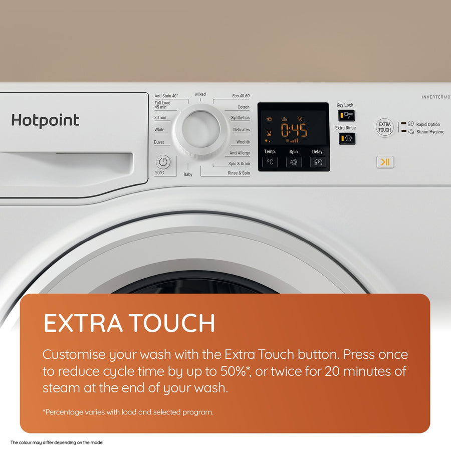 Hotpoint NSWF946WUK 9kg 1400rpm washing machine - white [45-minute full load cycle]