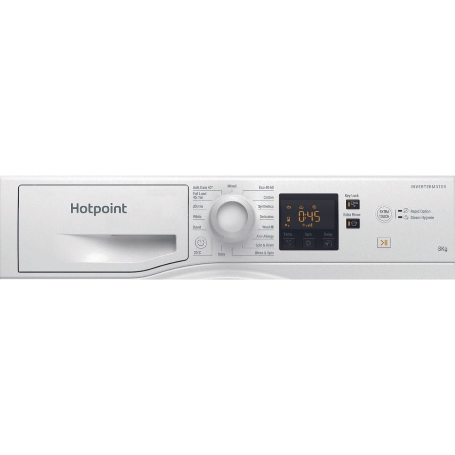 Hotpoint NSWF946WUK 9kg 1400rpm washing machine - white [45-minute full load cycle]