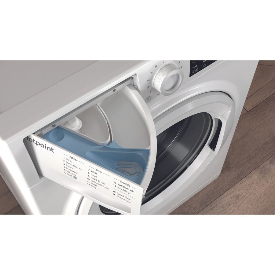 Hotpoint NSWF946WUK 9kg 1400rpm washing machine - white [45-minute full load cycle]