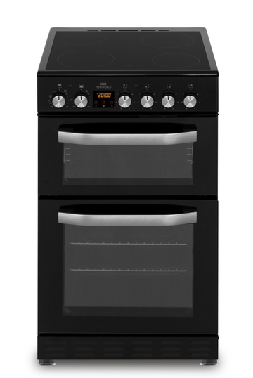 NewWorld NWTOP53DCB 50cm Double Oven Electric Cooker - Black