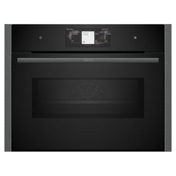 Neff N90 C24MT73G0B Built-in Pyro cleaning compact oven & microwave - Graphite grey