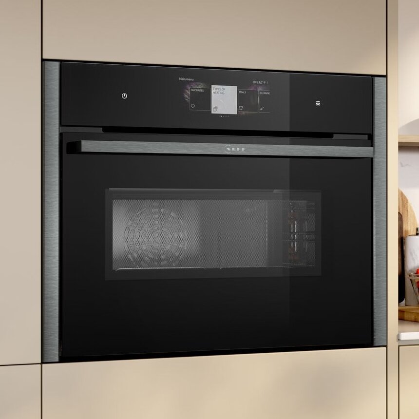 Neff N90 C24MT73G0B Built-in Pyro cleaning compact oven & microwave - Graphite grey [£250 cashback]