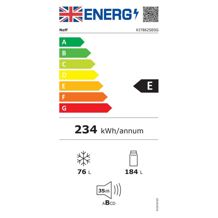 Neff N50 KI7862SE0G Built-in 70/30 Fridge freezer [Free 5-year parts & labour guarantee]