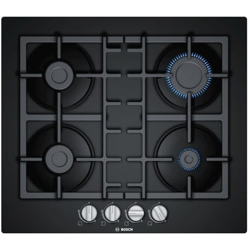 Bosch PNP6B6B90 Series 4 60cm Tempered Glass Gas Hob - Black
