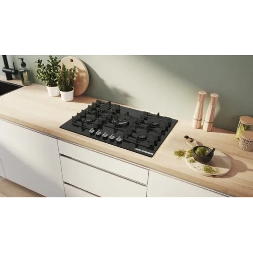 Bosch PPQ7A6I40 75cm Series 6 Tempered Glass Gas Hob