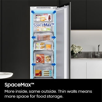 Samsung RB38C602ESA SpaceMax™ silver fridge freezer with total no frost cooling