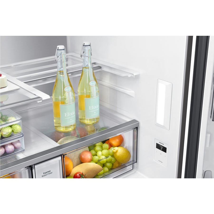 Samsung Bespoke Beverage Center RF65A967622 Four-Door Fridge Freezer With Internal Plumbed Ice & Water - Bespoke Black Glass [free 5-year parts & labour guarantee]