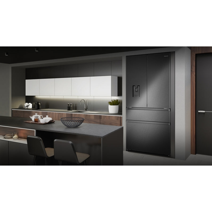 Hisense RF749N4SWFE PureFlat French door fridge freezer - Black