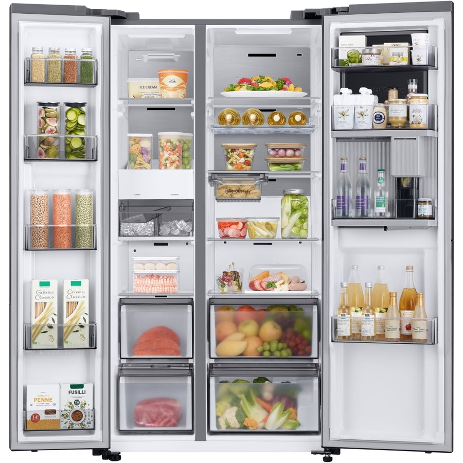 Samsung RH69CG895DS9EU Series 9 Plumbed Ice & water American Style Fridge Freezer w Beverage Center™ - Silver [Free 5-year parts & labour guarantee] - New Energy Rating Model