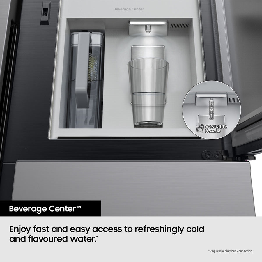 Samsung RH69CG895DS9EU Series 9 Plumbed Ice & water American Style Fridge Freezer - Silver [Free 5-year parts & labour guarantee] LAST ONE