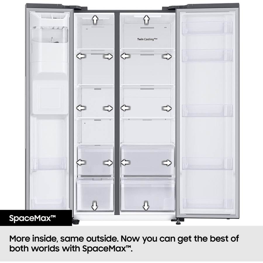Samsung RH69CG895DS9EU Series 9 Plumbed Ice & water American Style Fridge Freezer w Beverage Center™ - Silver [Free 5-year parts & labour guarantee] - New Energy Rating Model