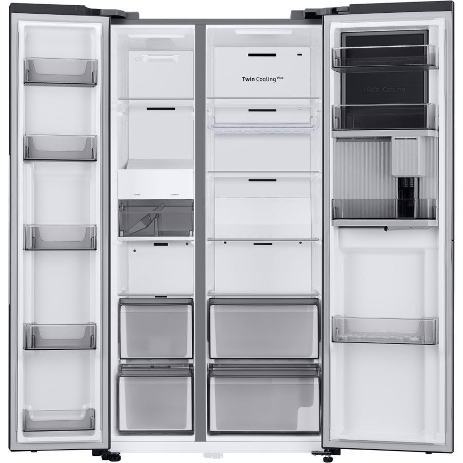 Samsung RH69DG893EB1EU Beverage centre plumbed American style fridge freezer - Black [Free 5-year parts & labour guarantee]