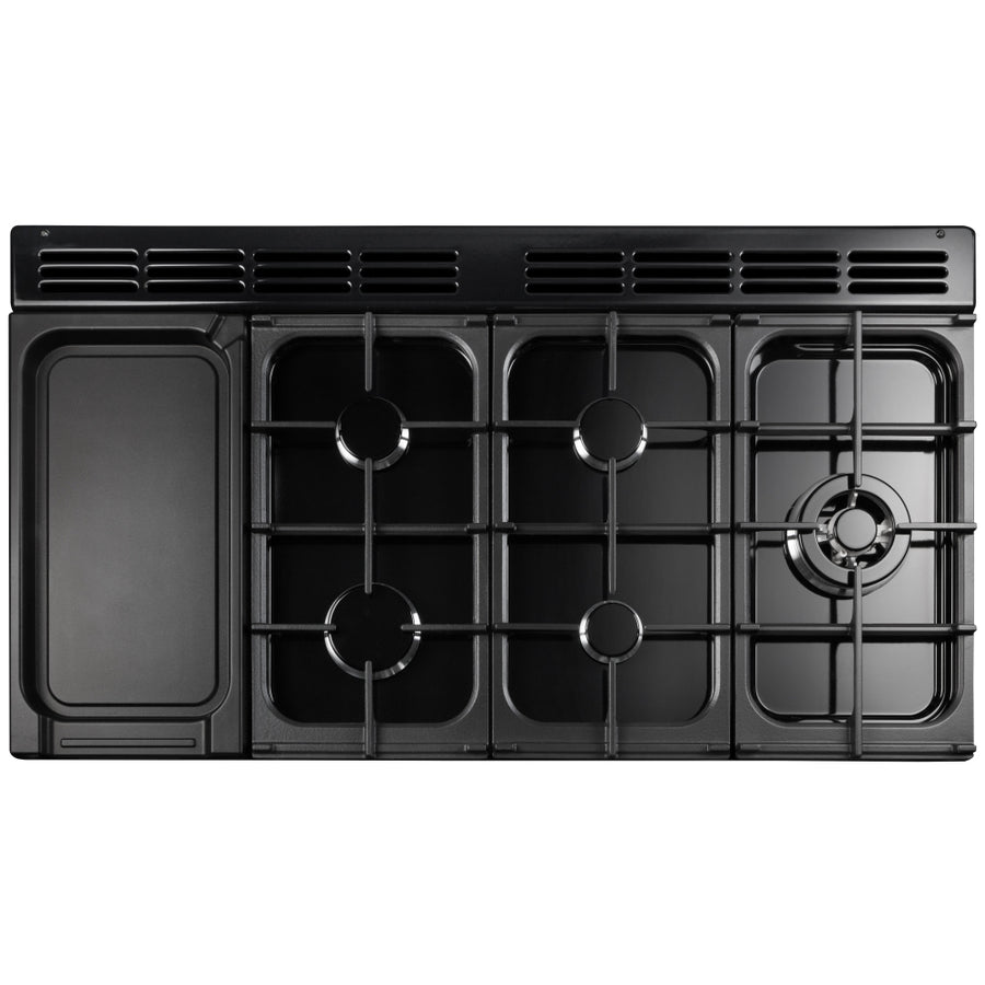 Rangemaster ELA110DFFBL ELAN Deluxe 110cm Dual Fuel Range Cooker Black