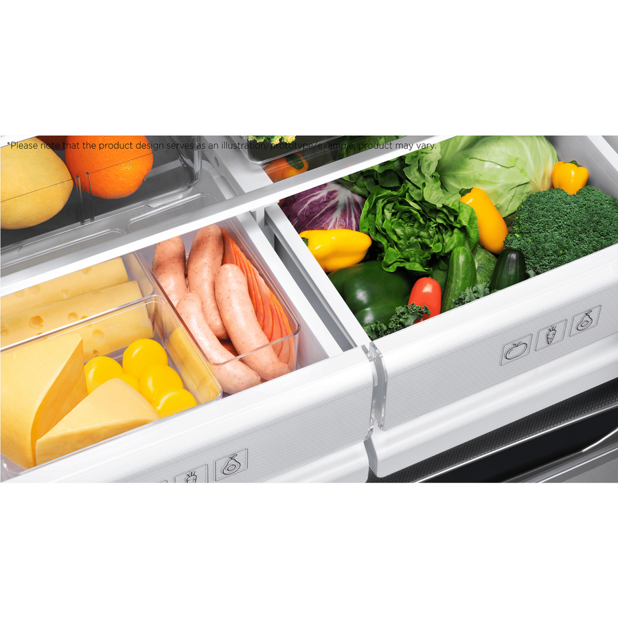TCL RP466CSE1UK Multi-Door Fridge Freezer with Non-plumbed Water Dispenser