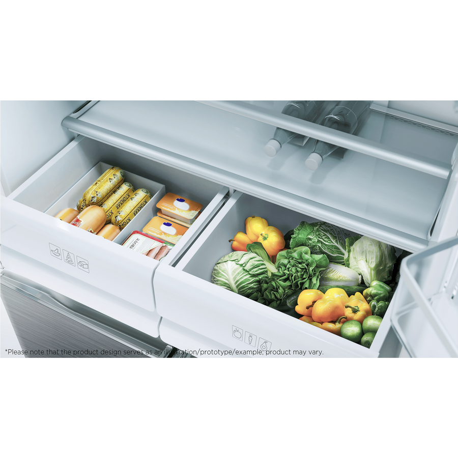 TCL RP466CSE1UK Multi-Door Fridge Freezer with Non-plumbed Water Dispenser
