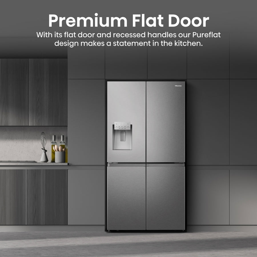 HIsense RQ760N4SASE PureFlat Non-Plumbed American style fridge freezer - stainless steel
