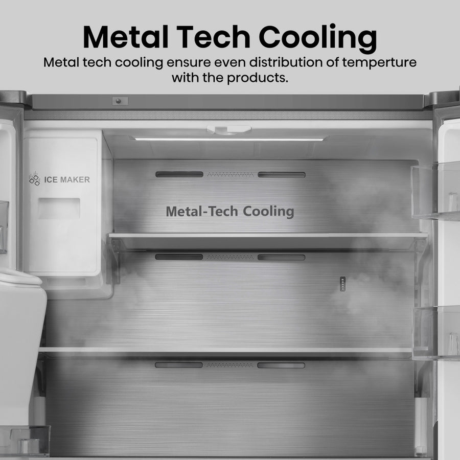 HIsense RQ760N4SASE PureFlat Non-Plumbed American style fridge freezer - stainless steel