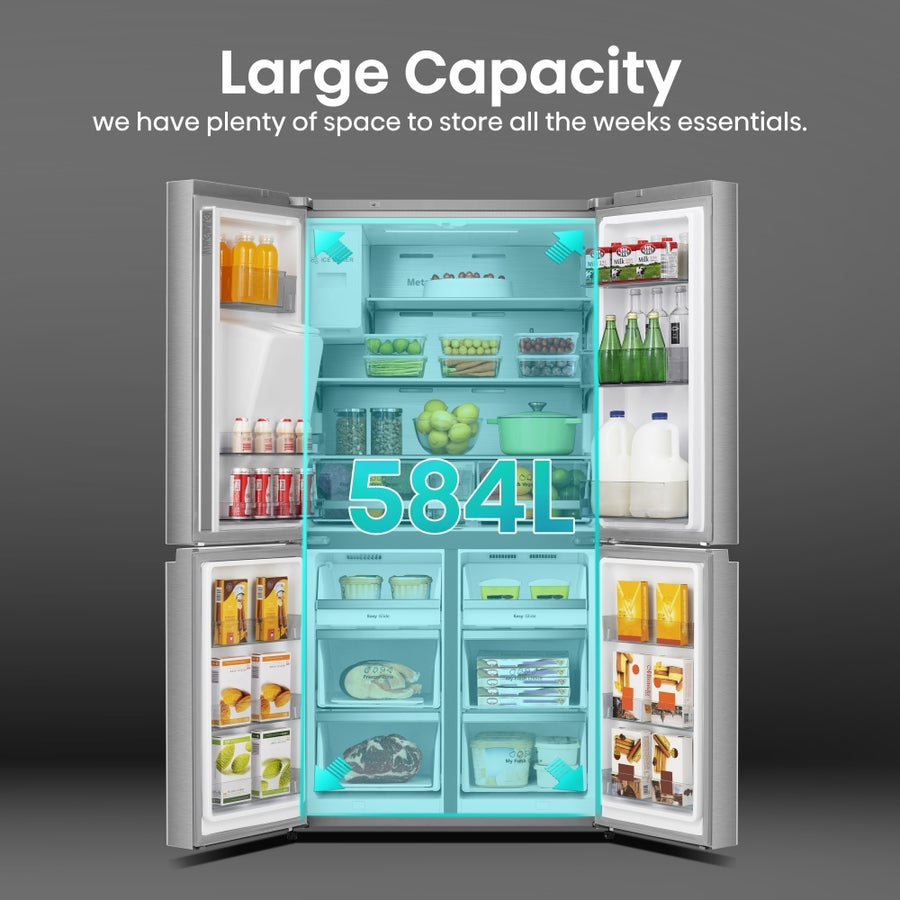 HIsense RQ760N4SASE PureFlat Non-Plumbed American style fridge freezer - stainless steel