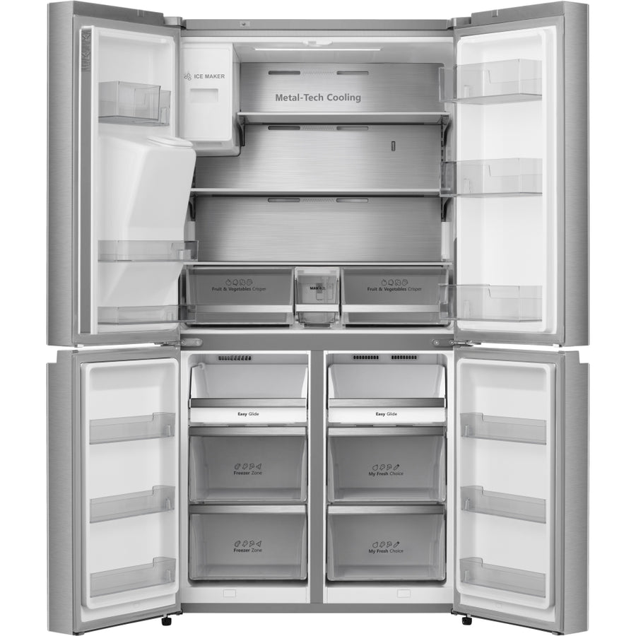 HIsense RQ760N4SASE PureFlat Non-Plumbed American style fridge freezer - stainless steel