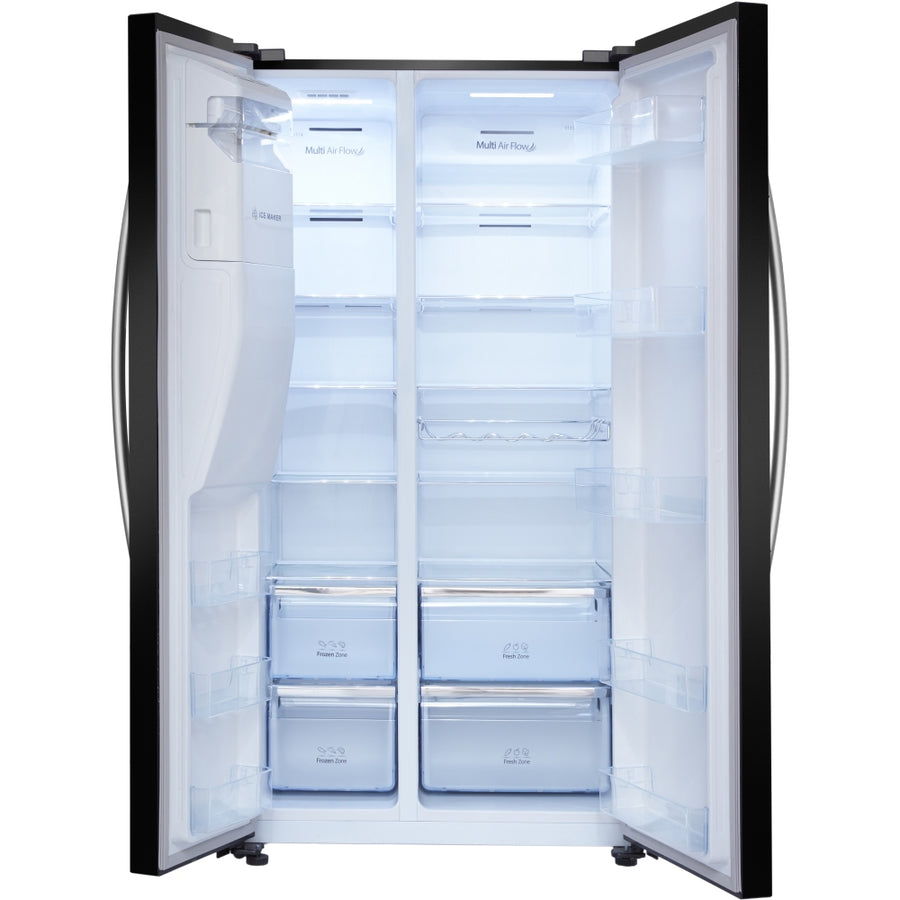 Hisense RS694N4IBE Plumbed Ice & Water American style fridge freezer - Black