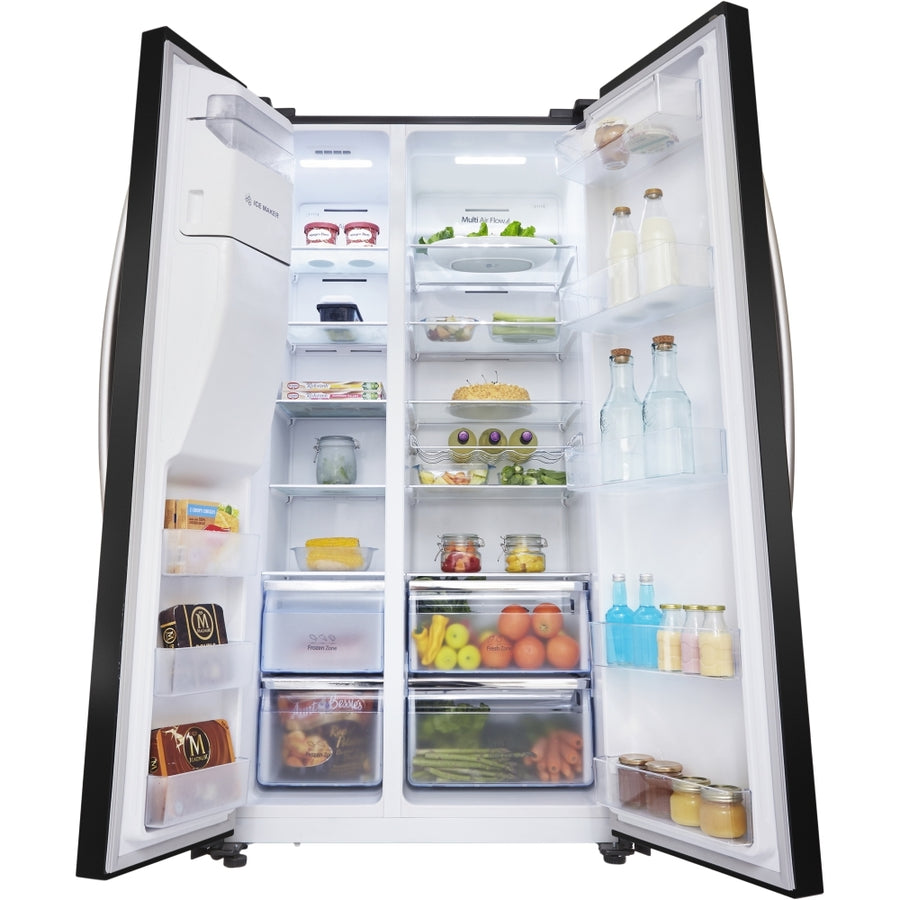 Hisense RS694N4IBE Plumbed Ice & Water American style fridge freezer - Black