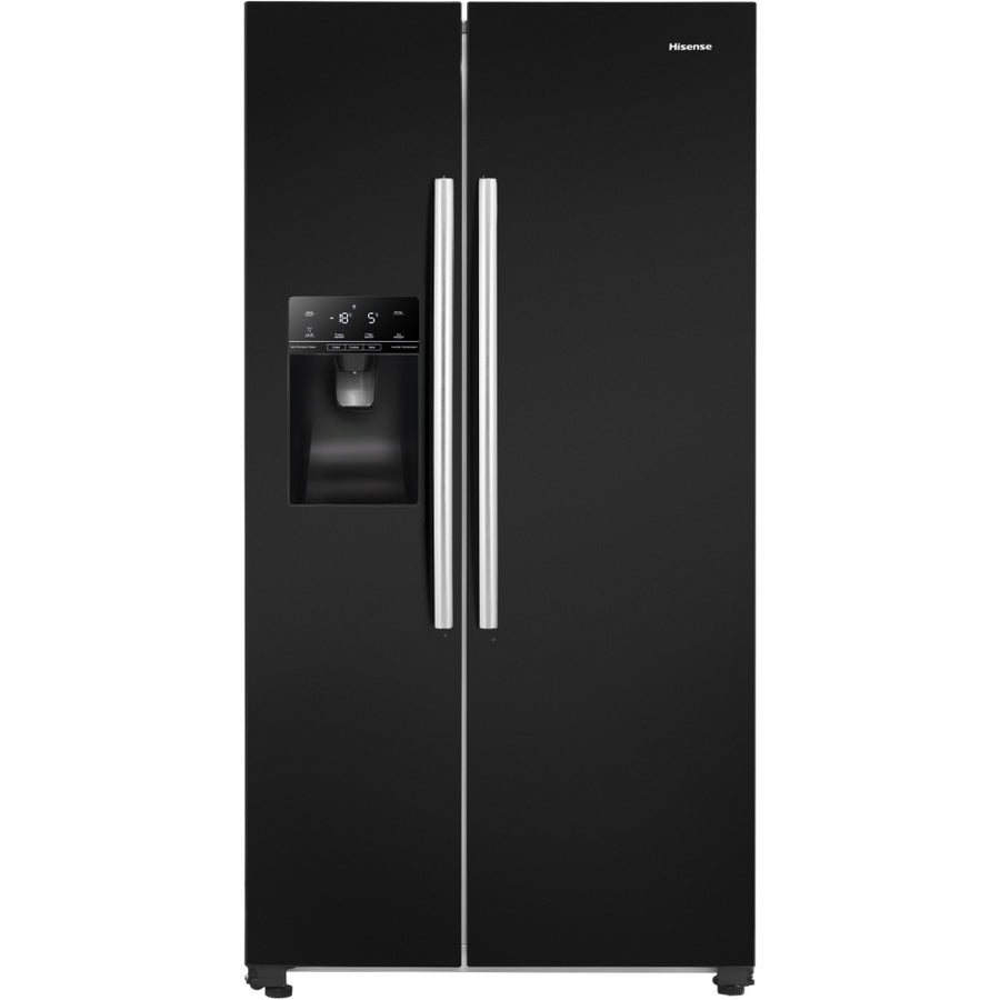 Hisense RS694N4IBE Plumbed Ice & Water American style fridge freezer - Black