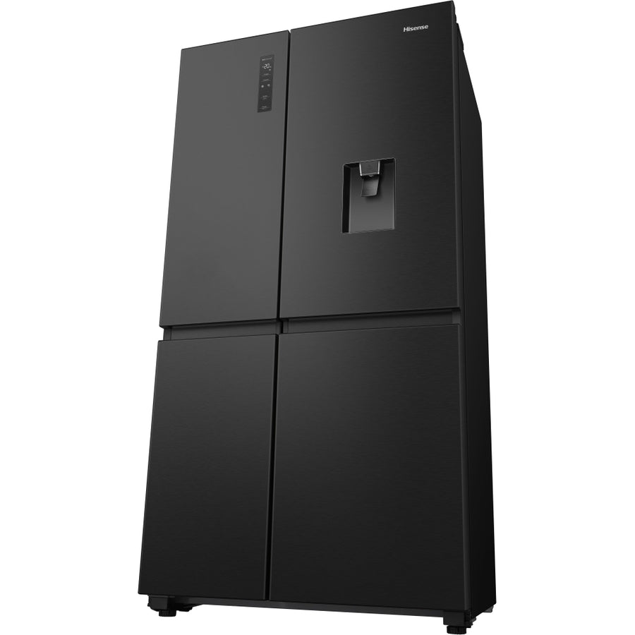 Hisense RS840N4WFE PureFlat Non-Plumbed American Style Fridge Freezer - Black