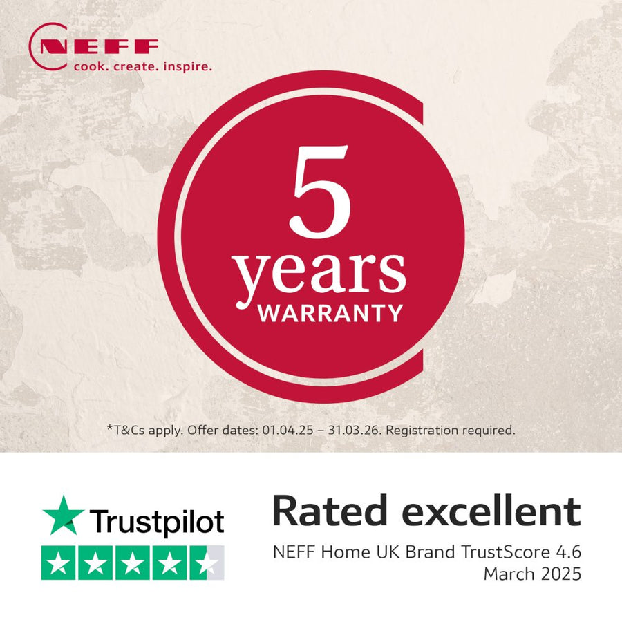 Neff S195HCX02G N50 14-place setting integrated dishwasher [free 5-year parts & labour guarantee]
