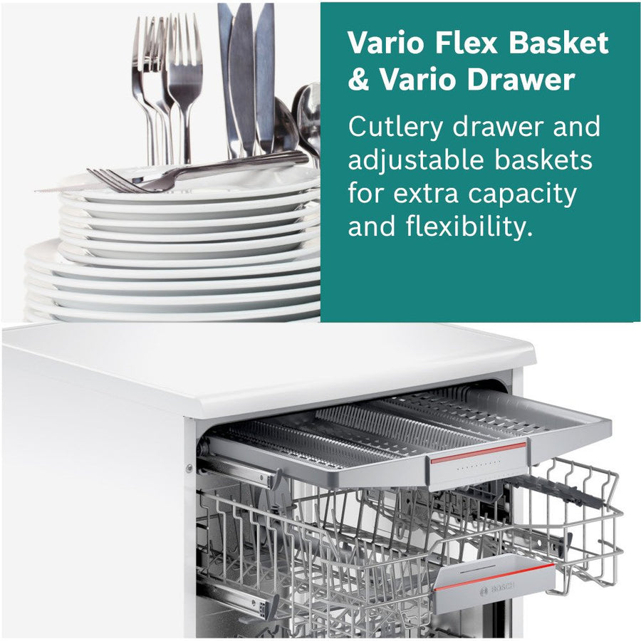 Bosch SMS4EMW06G Series 4 Freestanding dishwasher - White [Free 5-year parts & labour guarantee]