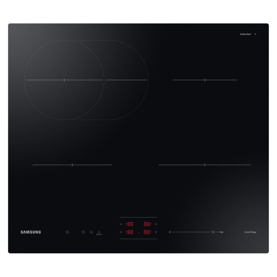 Samsung NZ64B4016FK Slim Fit 4 Zone 60cm Induction Hob With Oval Zone - Slider Control [Free 5-year parts & labour warranty]