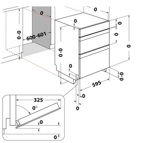Indesit DUI10DIX built-under double oven - Stainless Steel
