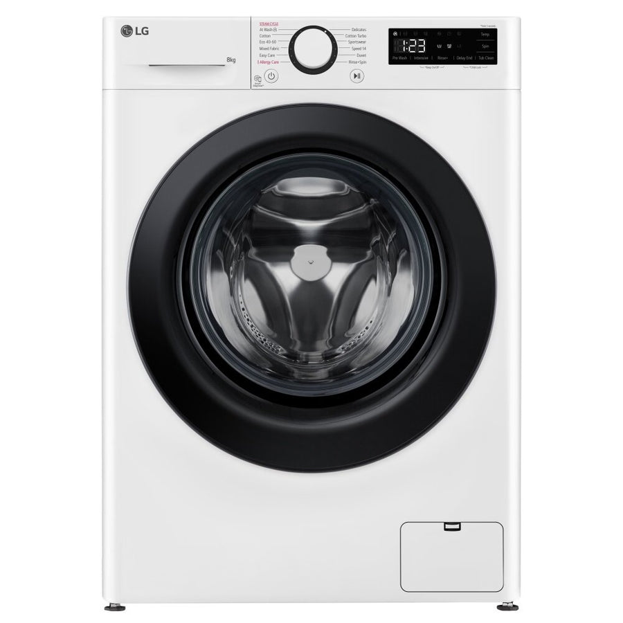 LG F2Y508WBLN1 Counter-Depth MAX™ AI DD™ 8Kg Washing Machine - White [Free 5-year parts & labour guarantee] LAST ONE